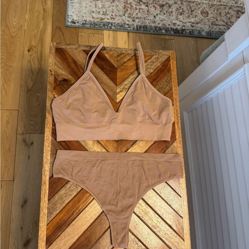 SKIMS Soft Smoothing Seamless Bralette and Thong Set